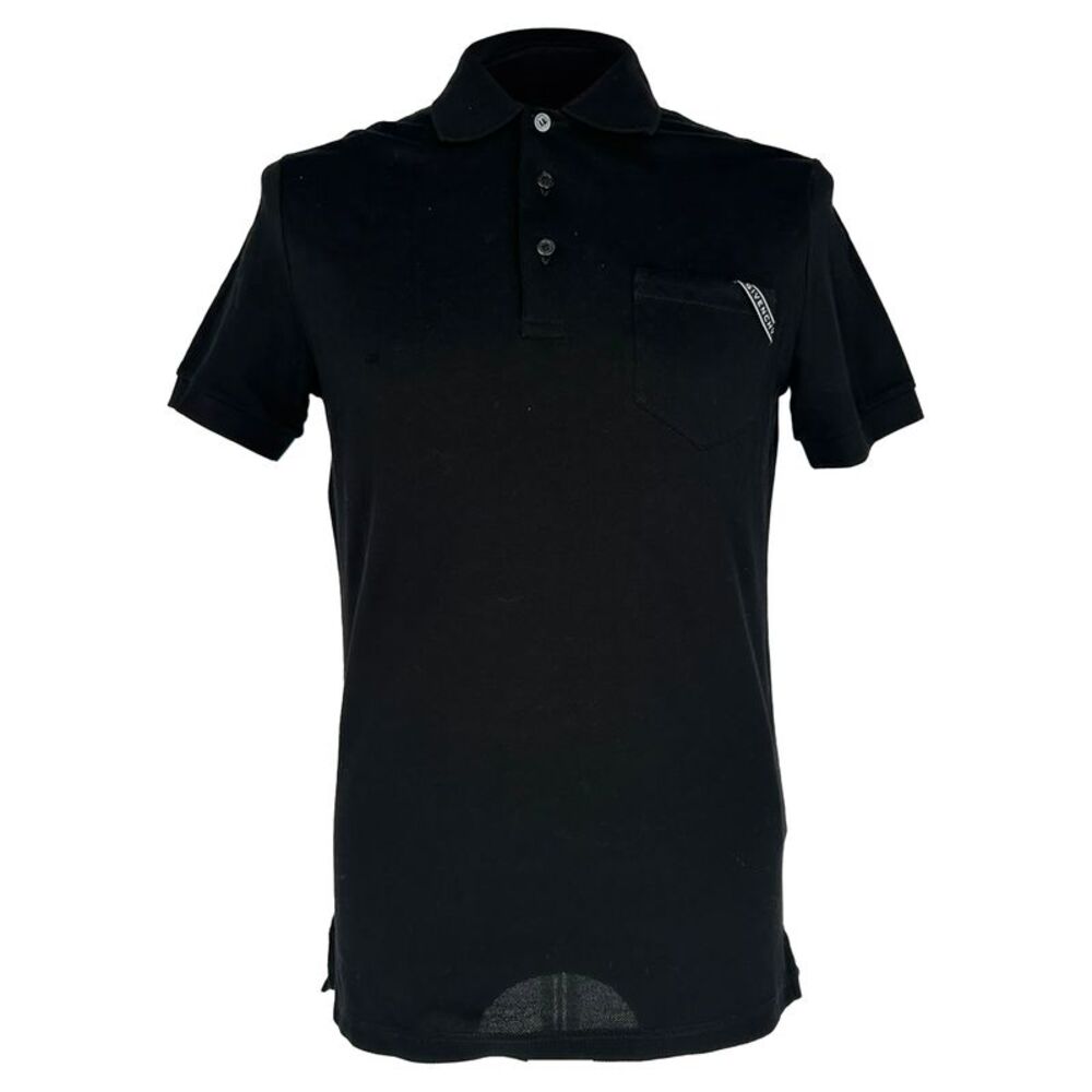 Givenchy Logo-Tape Accent Polo Shirt in Black Cotton